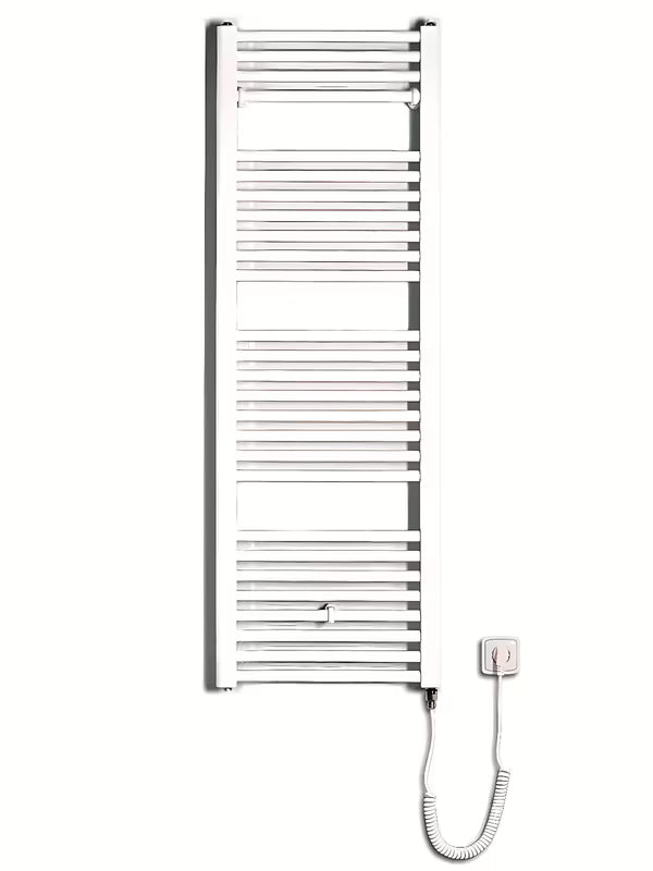 Baltas tiesus elektrinis rankšluosčių džiovintuvas Thermal Trend KE 750x1680 mm vonios kambariui su kaitinimo elementu 700 W
