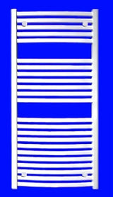 Baltas kombinuotas vamzdinis rankšluosčių džiovintuvas Thermal Trend KM 45x78,3 cm pro vonios kambariui ir koridoriui.
