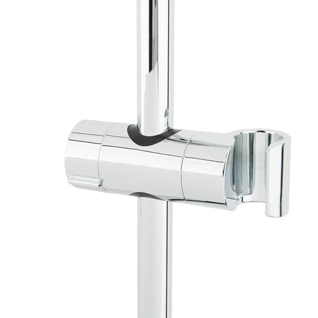 Dušo sistema Tres Base Plus su termostatiniu maišytuvu chrome apdailos su viršutiniu ir rankiniu dušu.