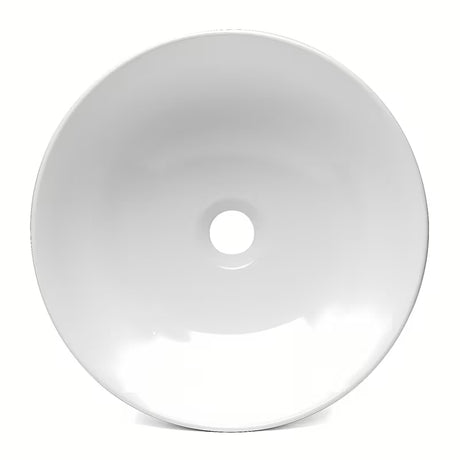 Balta pastatomas ant stalviršio praustuvas Triomini Slim 38,5 x 38,5 cm iš plonasienės keramikos