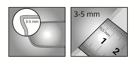 Balta pastatomas ant stalviršio praustuvas Triomini Slim 38,5 x 38,5 cm iš plonasienės keramikos