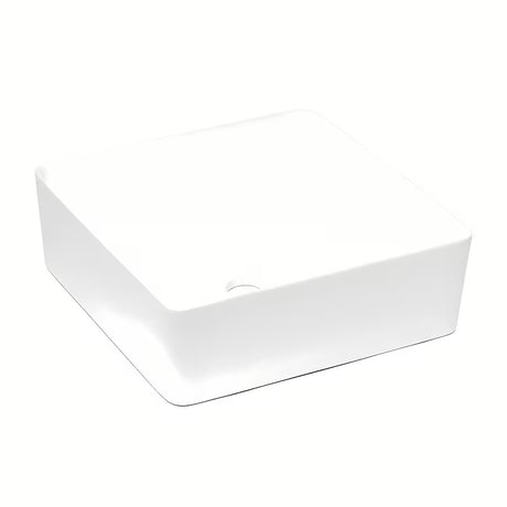 Baltas pastatomas ant stalviršio praustuvas Triomini Slim iš plonos keramikos, be perpylimo apdaila.