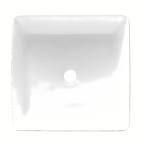 Baltas pastatomas ant stalviršio praustuvas Triomini Slim iš plonos keramikos, be perpylimo apdaila.