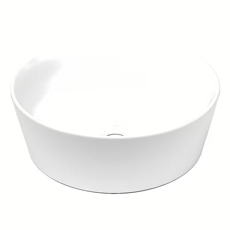 Balta pastatomas ant stalviršio praustuvas Triomini Slim 40x40 cm iš plonasienės keramikos, su lengvai banguotais kraštais