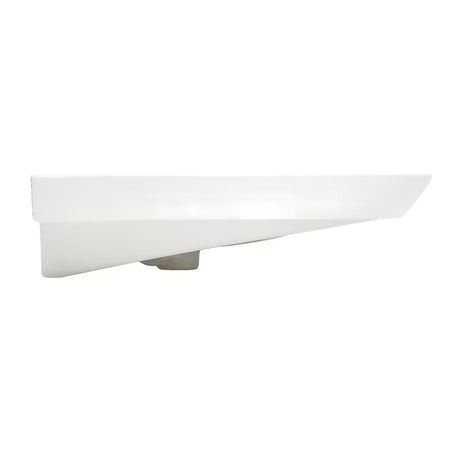 Baltas pakabinami neįgaliesiems praustuvas Vitra 65x56 cm iš keramikos su persipylimu ir anga pro maišytuvui centre.