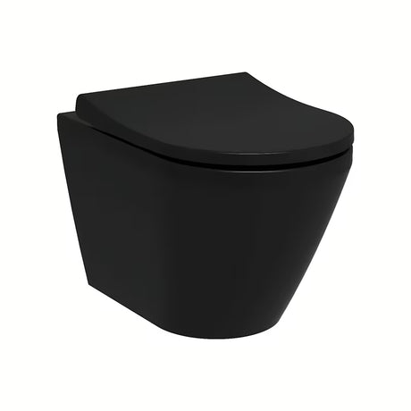 Juodas pakabinamas KLOZETAS vitra Integra su sėdyne softclose ir Rim-Ex nuleidimo sistema