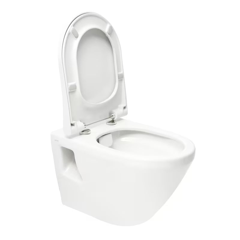 Balta pakabinamas KLOZETAS vitra Integra rimless  su Rim-Ex technologija ir sėdyne softclose.