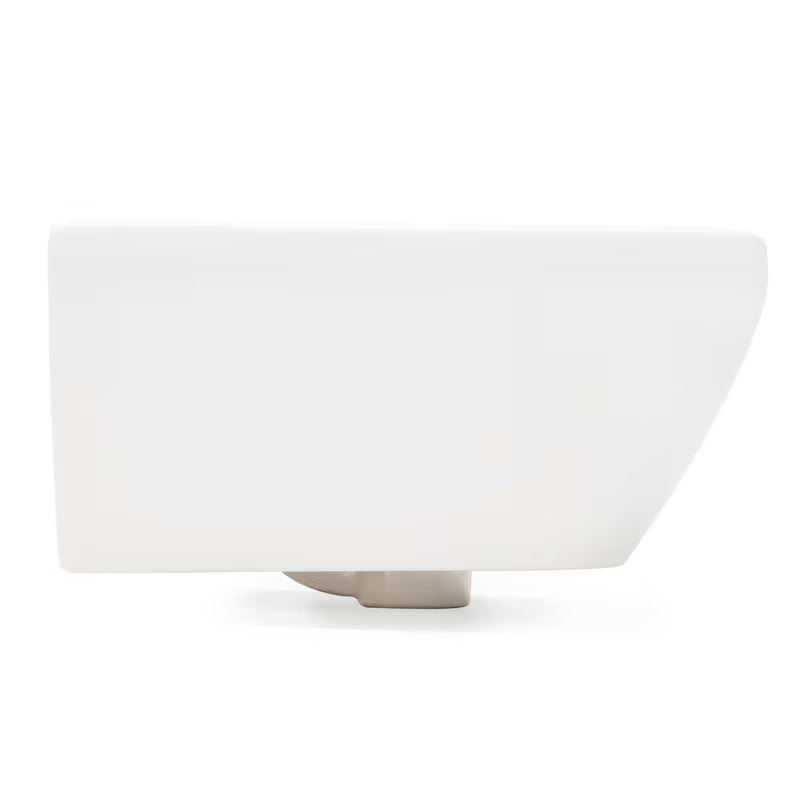 Baltas pakabinamas praustuvas Vitra Integra 60x36 cm, keraminis, su anga pro maišytuvui centre ir persipylimu.