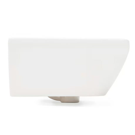 Baltas pakabinamas praustuvas Vitra Integra 60x36 cm, keraminis, su anga pro maišytuvui centre ir persipylimu.