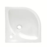 Baltas kampiniai mažas praustuvas vitra Integra 56x40 cm su persipylimo anga ir anga pro maišytuvui centre