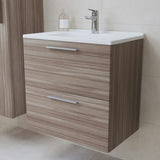 Vonios kambario Baldų Komplektas Vitra Mia 59 x 39,5 cm, cordoba dekoro, su spintele, praustuvu, veidrodžiu ir LED apšvietimu