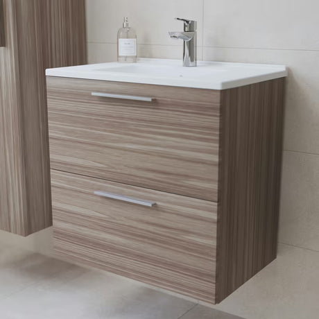 Vonios kambario Baldų Komplektas Vitra Mia 59 x 39,5 cm, cordoba dekoro, su spintele, praustuvu, veidrodžiu ir LED apšvietimu
