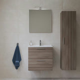 Vonios kambario Baldų Komplektas Vitra Mia 59 x 39,5 cm, cordoba dekoro, su spintele, praustuvu, veidrodžiu ir LED apšvietimu