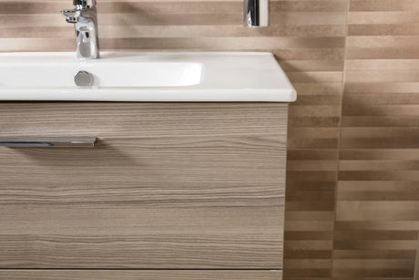 Vonios kambario Baldų Komplektas Vitra Mia 79 x 39,5 cm, cordoba dekoro, su spintele, praustuvu, veidrodžiu ir LED apšvietimu.
