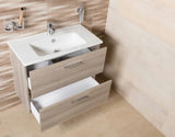 Vonios kambario Baldų Komplektas Vitra Mia 79 x 39,5 cm, cordoba dekoro, su spintele, praustuvu, veidrodžiu ir LED apšvietimu.