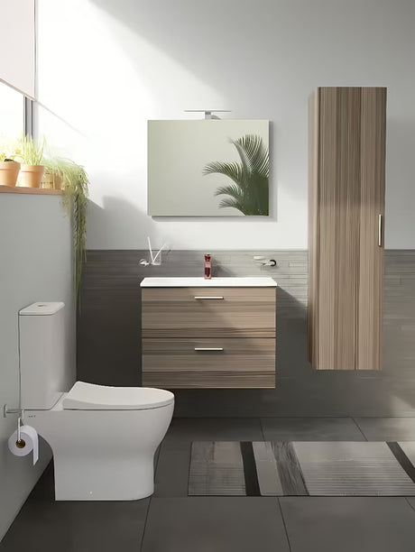Vonios kambario Baldų Komplektas Vitra Mia 79 x 39,5 cm, cordoba dekoro, su spintele, praustuvu, veidrodžiu ir LED apšvietimu