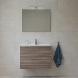 Vonios kambario Baldų Komplektas Vitra Mia 79 x 39,5 cm, cordoba dekoro, su spintele, praustuvu, veidrodžiu ir LED apšvietimu