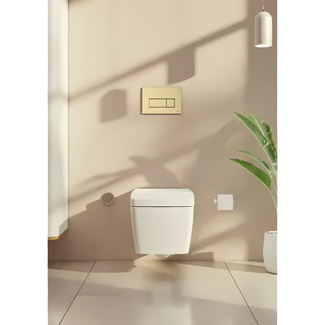Nuleidimo valdymo mygtukas Vitra Root Square šlifuoto aukso spalvos, matinio paviršiaus
