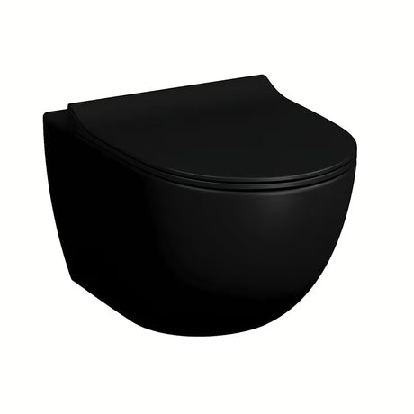 KLOZETO dangtis Vitra Sento juodos matinės spalvos, iš duroplasto, su softclose ir EasyLock