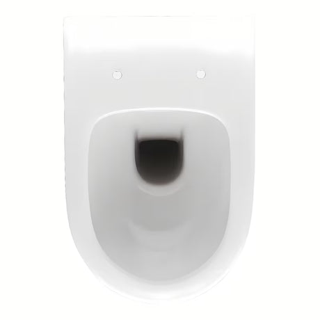 Balti pakabinamas KLOZETAS vitra Shift rimless  su paslėptu tvirtinimu ir apvalintų formų.