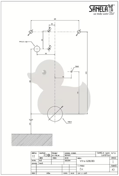 Baltas urinal vitra su jutikliu su automatiniu nuleidimu Sanela