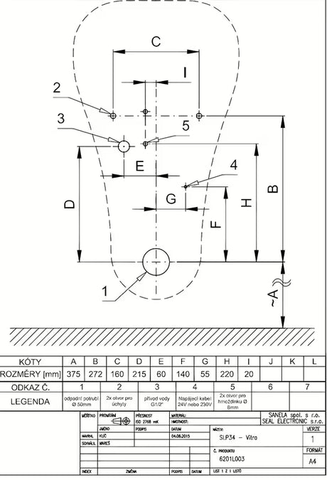 Baltas urinal vitra su jutikliu su automatiniu nuleidimu Sanela