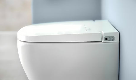 Balti išmanieji KLOZETAS su bide Funkcija Vitra V Care 1.1 rimless  su sėdyne