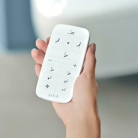 Baltas išmanusis KLOZETAS su bide Funkcija Vitra V Care 1.1 rimless  su sėdyne