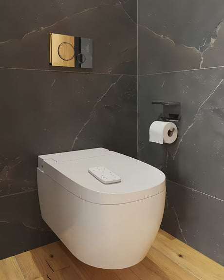 Balti išmanieji KLOZETAS su bide Funkcija vitra V-Care su šildoma sėdyne ir apiplovimo funkcijomis