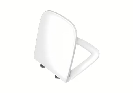 Balta duroplasto KLOZETO dangtis Vitra Valarte su softclose, EasyLock ir metaliniais vyriais su paslėptu tvirtinimu.