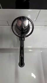 Svirtinis stovintis praustuvo maišytuvas WF Industrial Dark-Metal alyvuota šlifuota bronzos spalva.