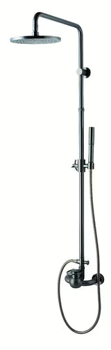 Dušo sistema WF Industrial alyva sendintos bronzos apdailos, su 20 cm viršutiniu dušu