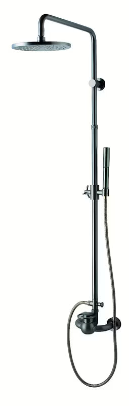 Dušo sistema WF Industrial alyva sendintos bronzos apdailos, su 20 cm viršutiniu dušu